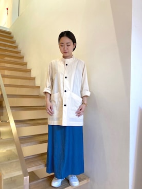 「note et silence （ノートエシロンス）のアイテム（ブルゾン）」を使った、note et silence.さん（レディース・160cm）の夏コーディネート