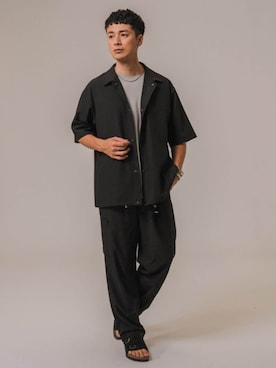 「EDIFICE（エディフィス）のアイテム（その他パンツ）」を使った、EDIFICE OFFICIALさん（メンズ・176cm）の夏コーディネート