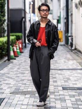 「markaware（マーカウェア）のアイテム」を使った、EDIFICE OFFICIALさん（メンズ・178cm）の秋コーディネート