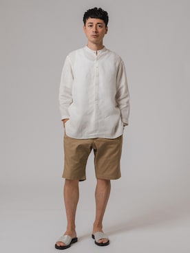 「EDIFICE（エディフィス）のアイテム（その他パンツ）」を使った、EDIFICE OFFICIALさん（メンズ・176cm）の夏コーディネート