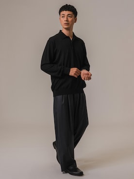 「EDIFICE LA BOUCLE（エディフィスラブークル）のアイテム（スラックス）」を使った、EDIFICE OFFICIALさん（メンズ・176cm）の夏コーディネート