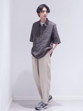 「markaware（マーカウェア）のアイテム」を使った、EDIFICE OFFICIALさん（メンズ・182cm）の春コーディネート