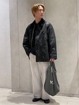 「Barbour（バブアー）のアイテム（その他アウター）」を使った、EDIFICE OFFICIALさん（メンズ・169cm）の冬コーディネート
