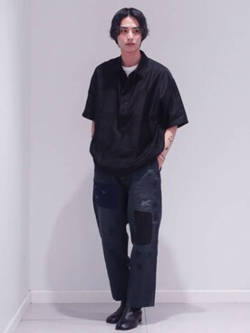 「EDIFICE（エディフィス）のアイテム（その他パンツ）」を使った、EDIFICE OFFICIALさん（メンズ・182cm）の夏コーディネート