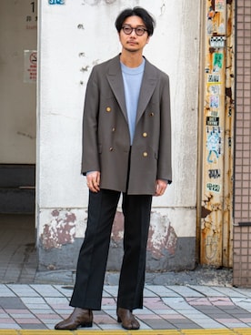 「Couture d'adam（クチュールドアダム）のアイテム（テーラードジャケット）」を使った、EDIFICE OFFICIALさん（メンズ・178cm）の春コーディネート