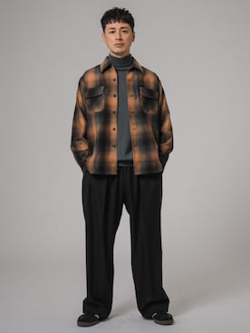 「チェックシャツ」｜EDIFICE OFFICIALさん（メンズ・176cm）の秋コーディネート