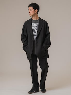 「Couture d'adam（クチュールドアダム）のアイテム（テーラードジャケット）」を使った、EDIFICE OFFICIALさん（メンズ・176cm）の冬コーディネート