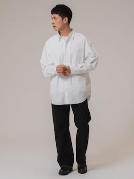 「Paraboot（パラブーツ）のアイテム（その他シューズ）」を使った、EDIFICE OFFICIALさん（メンズ・176cm）の冬コーディネート