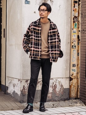 「Paraboot（パラブーツ）のアイテム（その他シューズ）」を使った、EDIFICE OFFICIALさん（メンズ・178cm）の秋コーディネート
