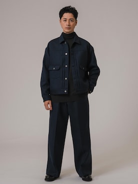 「Paraboot（パラブーツ）のアイテム（その他シューズ）」を使った、EDIFICE OFFICIALさん（メンズ・176cm）の秋コーディネート