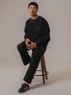 「EDIFICE（エディフィス）のアイテム（スウェット）」を使った、EDIFICE OFFICIALさん（メンズ・176cm）の夏コーディネート