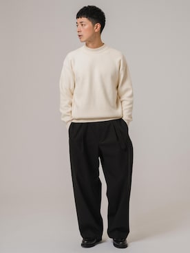 「Paraboot（パラブーツ）のアイテム（その他シューズ）」を使った、EDIFICE OFFICIALさん（メンズ・176cm）の冬コーディネート