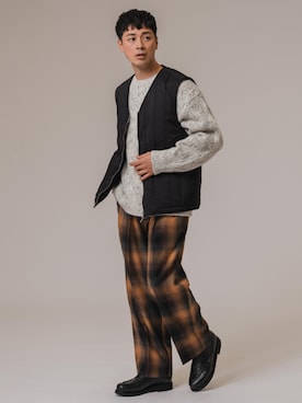 「Paraboot（パラブーツ）のアイテム（その他シューズ）」を使った、EDIFICE OFFICIALさん（メンズ・176cm）の冬コーディネート
