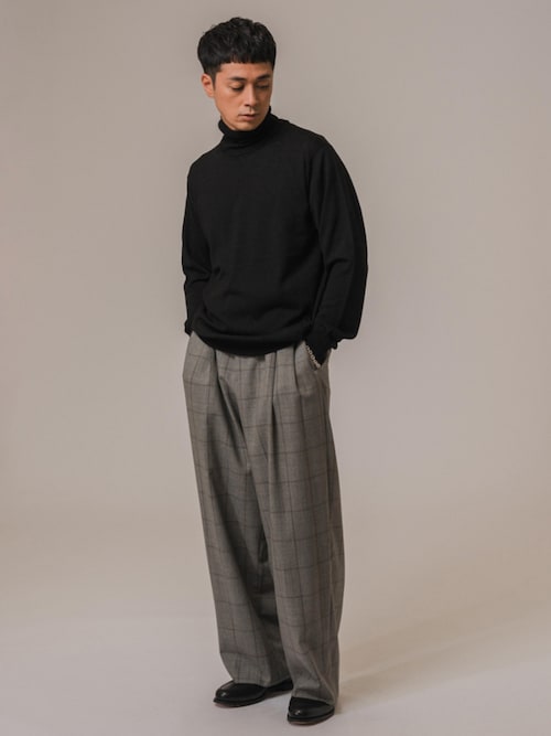 LA BOUCLE(ラブークル) Loro Piana Fabric ワイドパンツ