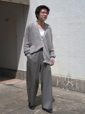「EDIFICE LA BOUCLE（エディフィスラブークル）のアイテム（スラックス）」を使った、EDIFICE OFFICIALさん（メンズ・173cm）の春コーディネート