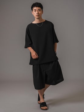 「EDIFICE（エディフィス）のアイテム（その他パンツ）」を使った、EDIFICE OFFICIALさん（メンズ・176cm）の夏コーディネート