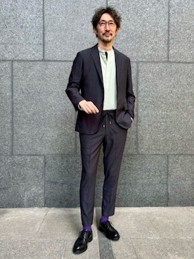 「EDIFICE（エディフィス）のアイテム（その他アウター）」を使った、EDIFICE OFFICIALさん（メンズ・183cm）の春コーディネート