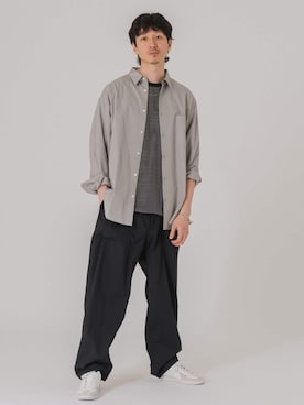 「EDIFICE（エディフィス）のアイテム（その他パンツ）」を使った、EDIFICE OFFICIALさん（メンズ・178cm）の春コーディネート