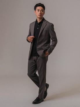 「EDIFICE（エディフィス）のアイテム（その他パンツ）」を使った、EDIFICE OFFICIALさん（メンズ・176cm）の夏コーディネート