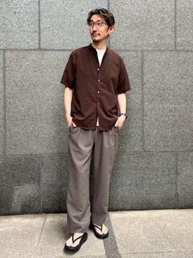 「MBT（エムビーティー）のアイテム」を使った、EDIFICE OFFICIALさん（メンズ・183cm）の夏コーディネート