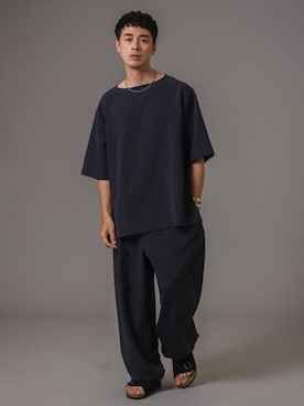 T/E(ティー/イー) M-52 ワイドトラウザーを使った人気ファッション