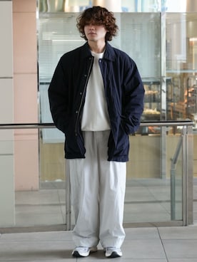 「EDIFICE（エディフィス）のアイテム（その他パンツ）」を使った、EDIFICE OFFICIALさん（メンズ・169cm）の秋コーディネート