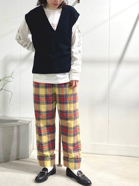 「fig Ｌondon（フィグロンドン）のアイテム」を使った、アトリエドゥサボンさん（レディース・162cm）の春コーディネート