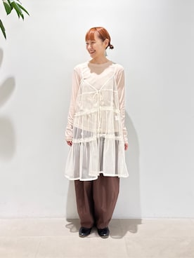 「I am I in fact...（アイアムアイインファクト）のアイテム」を使った、アトリエドゥサボンさん（レディース・152cm）の夏コーディネート