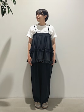 「I am I in fact...（アイアムアイインファクト）のアイテム」を使った、アトリエドゥサボンさん（レディース・158cm）の夏コーディネート