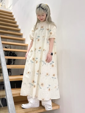 「ひまわり」｜アトリエドゥサボンさん（レディース・153cm）の夏コーディネート