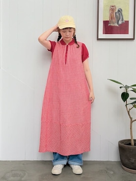 「fig Ｌondon（フィグロンドン）の_jeans 009（デニムパンツ、ブルー系）」を使った、アトリエドゥサボンさん（レディース・150cm）の夏コーディネート