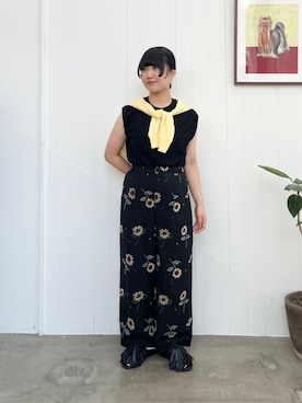 「I am I in fact...（アイアムアイインファクト）のアイテム」を使った、アトリエドゥサボンさん（レディース・155cm）の夏コーディネート