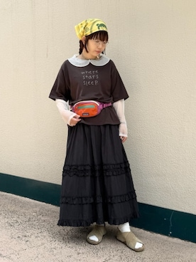 「I am I in fact...（アイアムアイインファクト）のアイテム」を使った、アトリエドゥサボンさん（レディース・159cm）の夏コーディネート