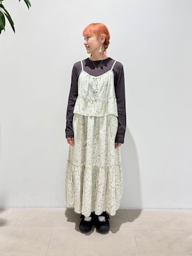 「l'atelier du savon（アトリエドサボン）の_つぶつぶくつした（ソックス/靴下、ホワイト系）」を使った、アトリエドゥサボンさん（レディース・159cm）の夏コーディネート