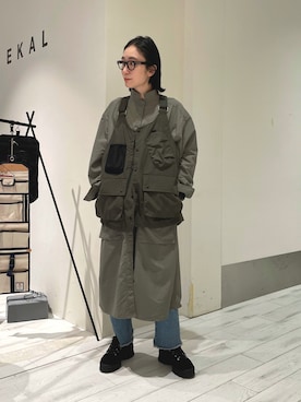 「アイテム（メガネ）」を使った、hirayamaさん（レディース・155cm）の春コーディネート