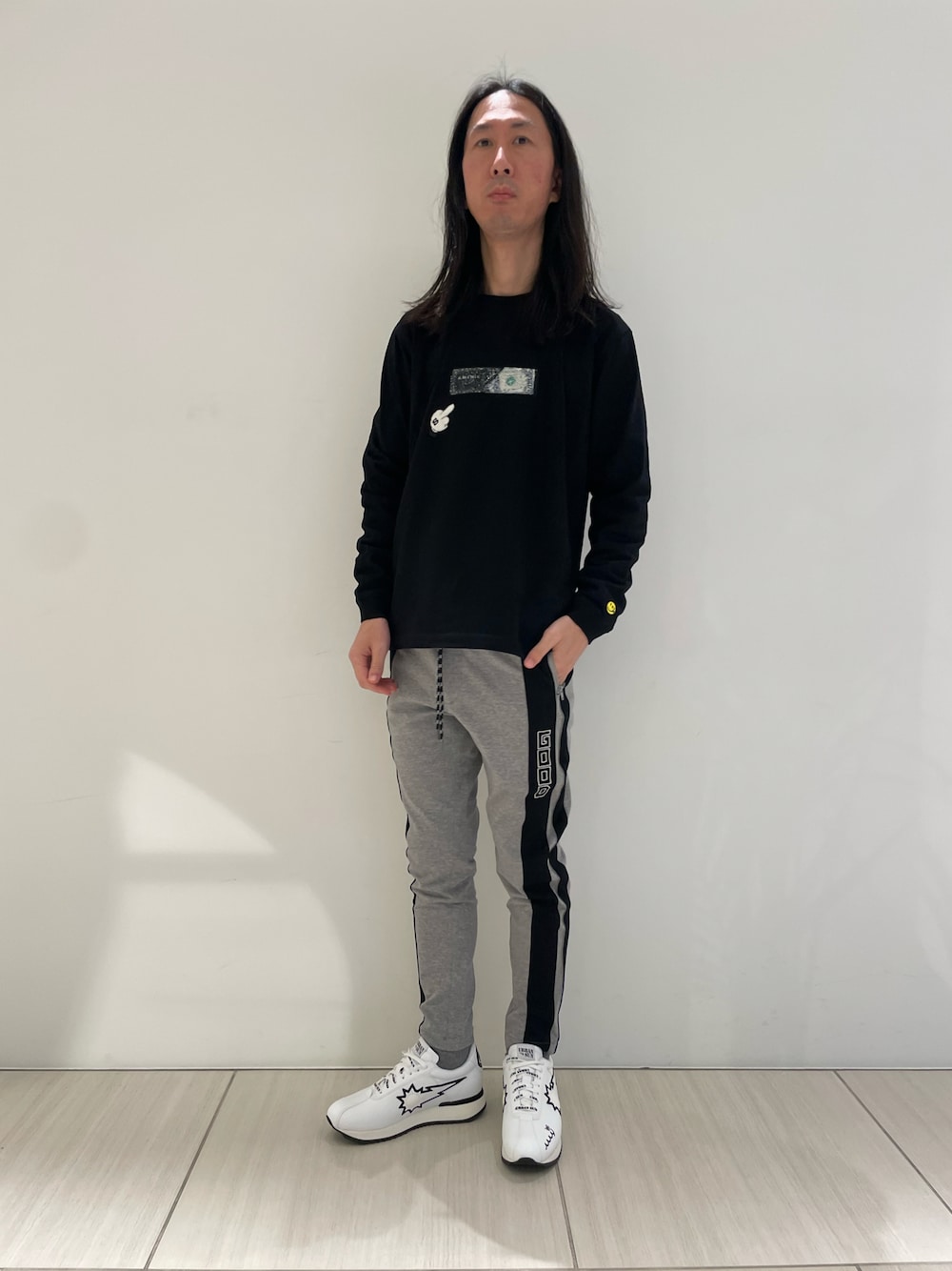 e JEANS イージーンズ NEW ラインスウェットパンツ S グレー イージー good刺繍 ボトムス【中古】【e JEANS】 楽天市場】e JEANS イージーンズ NEW ラインスウェットパンツ S グレー