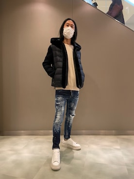 「DSQUARED2（ディースクエアード）のアイテム（パンツ）」を使った、おかださん（メンズ・175cm）の秋コーディネート