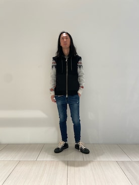 「P.M.D.S.（ピー エム ディー エス）のアイテム（トップス）」を使った、おかださん（メンズ・176cm）の秋コーディネート