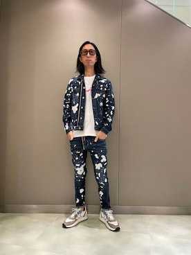 「DSQUARED2（ディースクエアード）のアイテム（デニムジャケット）」を使った、おかださん（メンズ・175cm）の夏コーディネート