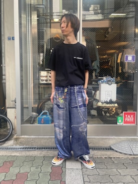 「アイテム（スニーカー）」を使った、おかださん（メンズ・177cm）の夏コーディネート