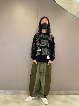 「ISAMU KATAYAMA BACKLASH（イサムカタヤマバックラッシュ）のアイテム（パンツ）」を使った、おかださん（メンズ・175cm）の春コーディネート