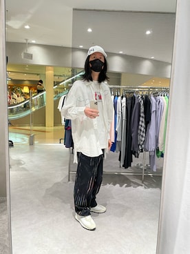 「1piu1uguale3 RELAX（ウノピュウノウグァーレトレリラックス）のアイテム（帽子）」を使った、おかださん（メンズ・175cm）の春コーディネート