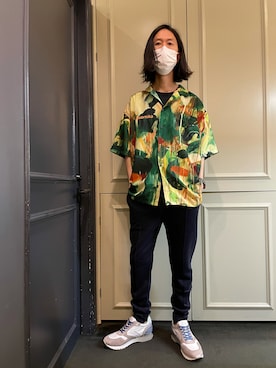 「P.M.D.S.（ピー エム ディー エス）のアイテム（スウェットパンツ）」を使った、おかださん（メンズ・175cm）の夏コーディネート