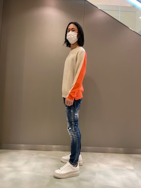 「DSQUARED2（ディースクエアード）のアイテム（パンツ）」を使った、おかださん（メンズ・175cm）の秋コーディネート