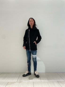 「ISAMU KATAYAMA BACKLASH（イサムカタヤマバックラッシュ）のアイテム（ジャケット/アウター）」を使った、おかださん（メンズ・176cm）の秋コーディネート