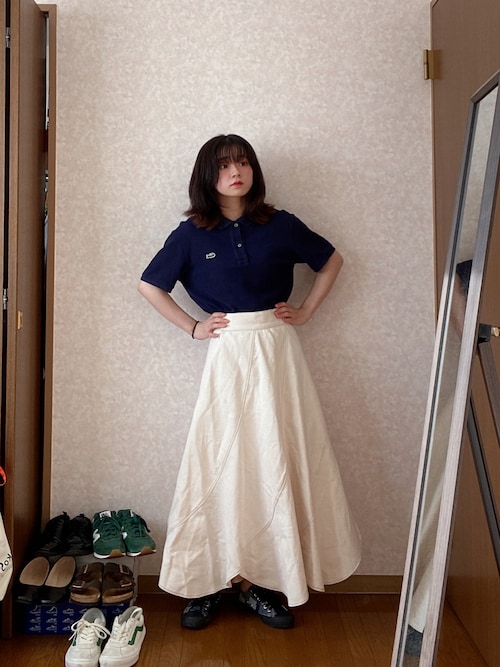 けい|デニムスカートを使ったコーディネート - WEAR 特注販売中 マーガレットデニムスカート poppy ロングスカート