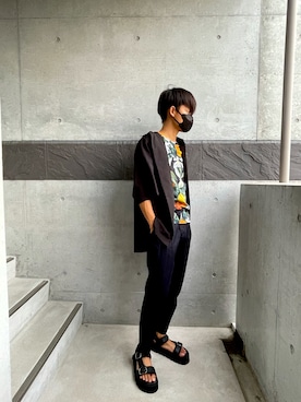 「H&M」｜「アイテム（サンダル）」を使った、みおさん（メンズ・172cm・20代）の夏コーディネート