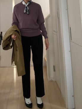 「THE SHINZONE（ザ　シンゾーン）のアイテム（ステンカラーコート）」を使った、kamekoさん（レディース・168cm）の春コーディネート