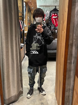 「ROYAL FLASH（ロイヤルフラッシュ）のアイテム（パーカー）」を使った、yoshiaki matsufujiさん（メンズ・165cm）の春コーディネート
