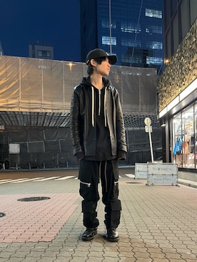 「ROYAL FLASH（ロイヤルフラッシュ）のアイテム（パンツ）」を使った、yoshiaki matsufujiさん（メンズ・165cm）の冬コーディネート